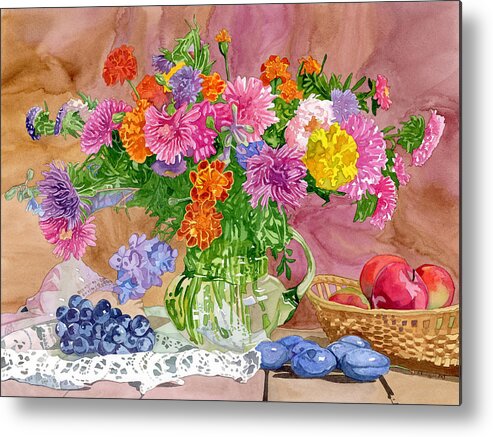 Summer Metal Print featuring the painting Summer Bouquet by Espero Art