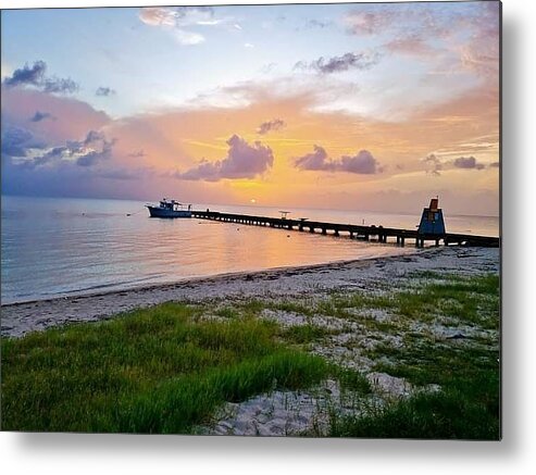 Sunset Metal Print featuring the photograph Sunset at the beach by De Aventureo