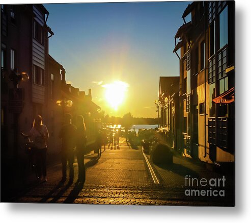 Sunset Metal Print featuring the photograph Sunset in Oulu, Finnland by Lyl Dil Creations
