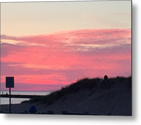 Sunset Metal Print featuring the photograph Sunset on Lake Michigan by Lisa White