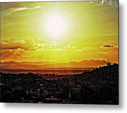 Druified Metal Print featuring the photograph Sunset over San Miguel de Allende 3 by Rebecca Dru