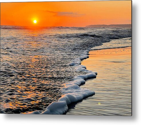 Sunset Metal Print featuring the photograph Sunset Over the Surf by Brian Eberly