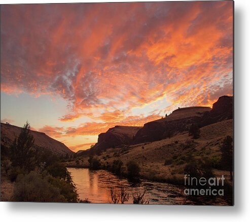 Deschutes River Metal Print featuring the photograph Sunset over the Warm Springs Indian Reservation by Nancy Gleason