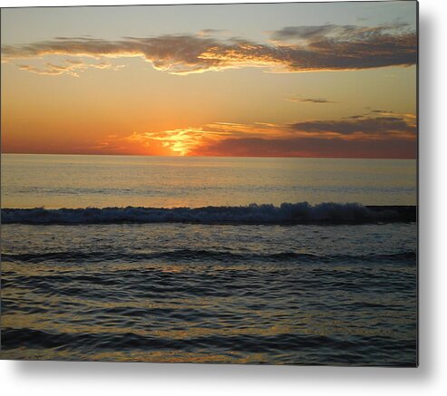Beach Metal Print featuring the photograph Sunset Tide by Karen Stansberry