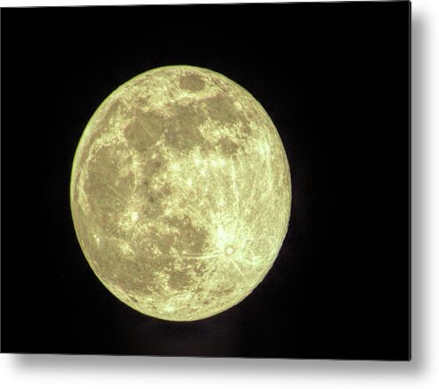 Home Metal Print featuring the photograph Super Moon - April 7, 2020 by Jeff Iverson