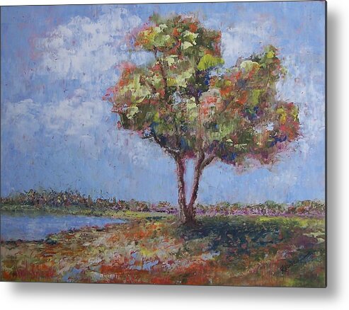 Tree Metal Print featuring the painting The Casual Observer by Karren Case