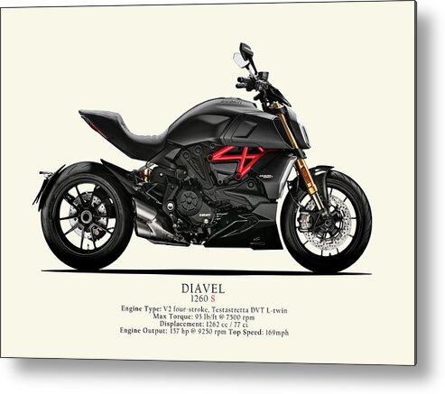 Diavel 1260 S Metal Print featuring the photograph The Diavel 1260 S by Mark Rogan