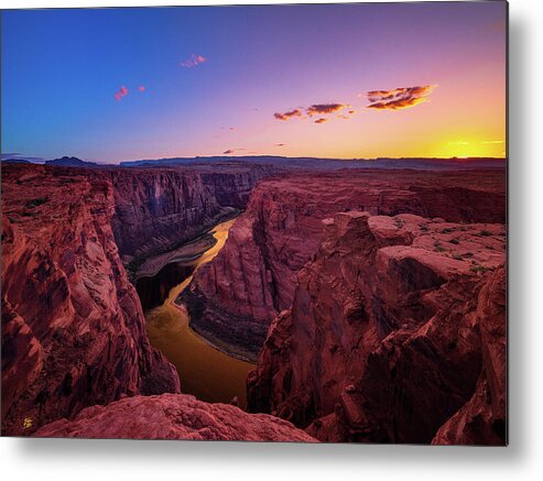 50s Metal Print featuring the photograph The Golden Canyon by Edgars Erglis