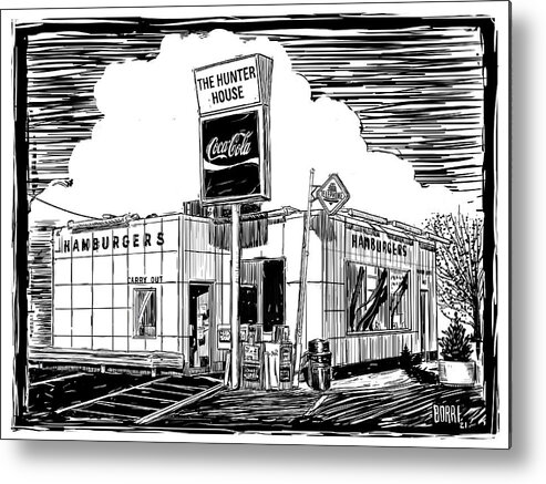 Burger Joints Metal Print featuring the painting The Hunter House by Joe Borri