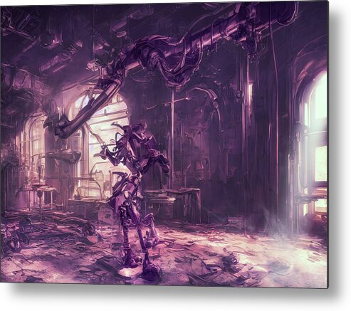Aiart Metal Print featuring the digital art The infirmary by Micah Offman