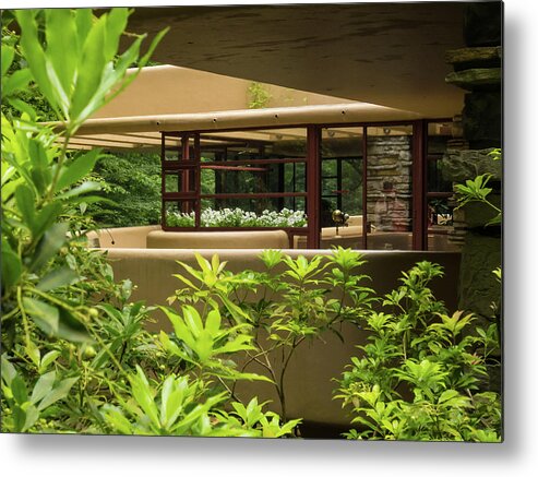2-events/trips Metal Print featuring the photograph The Living Areas View at Falling Waters by Louis Dallara