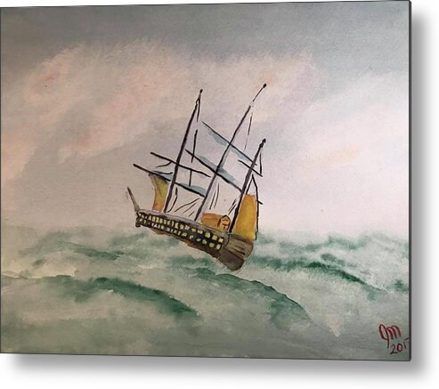  Metal Print featuring the painting The Storm by John Macarthur