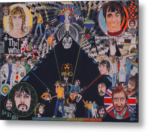 Colored Pencil Metal Print featuring the drawing The Who - Quadrophenia by Sean Connolly