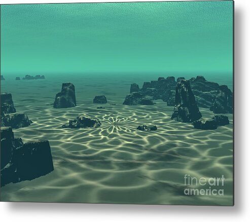 Atlantis Metal Print featuring the digital art Underwater by Phil Perkins