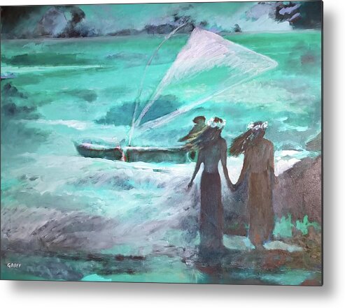 Hawaii Metal Print featuring the painting Vento Alle Hawaii by Enrico Garff