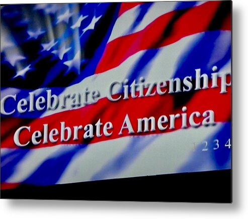 Flag Metal Print featuring the photograph Democracy by Kerry Obrist