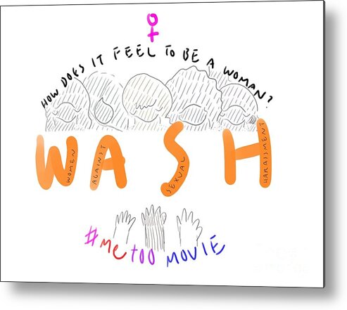 Wash Movie Metal Print featuring the digital art Wash Movie by Ee Photography