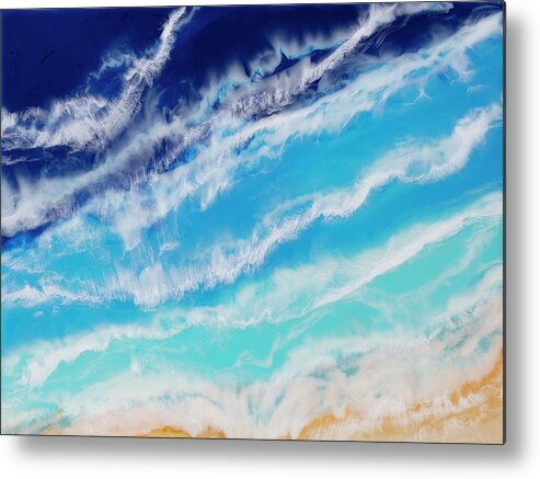 Sea Metal Print featuring the painting Wind and Sea by Tamara Nelson