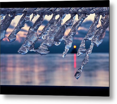 Ice Metal Print featuring the photograph Winters Icy Grin by Kristine Hinrichs