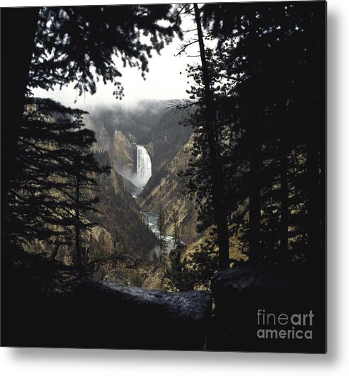 Waterfall Metal Print featuring the photograph Grand Canyon Of The Yellowstone-Signed by J L Woody Wooden