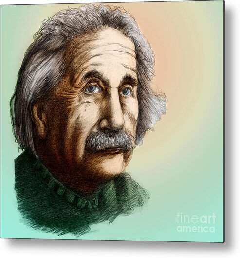 Science Metal Print featuring the photograph Albert Einstein, German-american by Spencer Sutton
