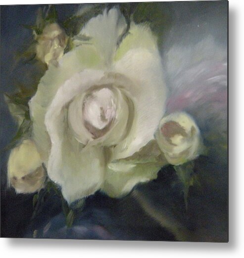Flower Metal Print featuring the painting Blooming Beautiful by Lori Ippolito