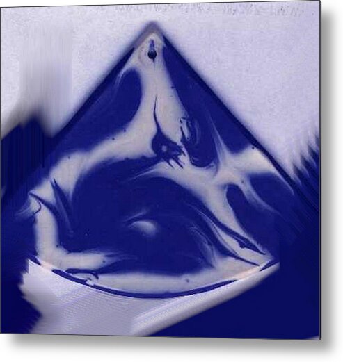 Dragon Metal Print featuring the digital art Blue Dragon by Mary Russell