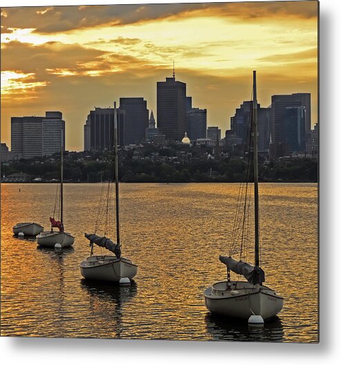 Charles River Metal Print featuring the photograph Boston Sunrise by Robert Mitchell