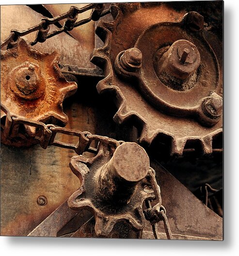 Industrial Metal Print featuring the photograph Chain Driven by Steven Milner