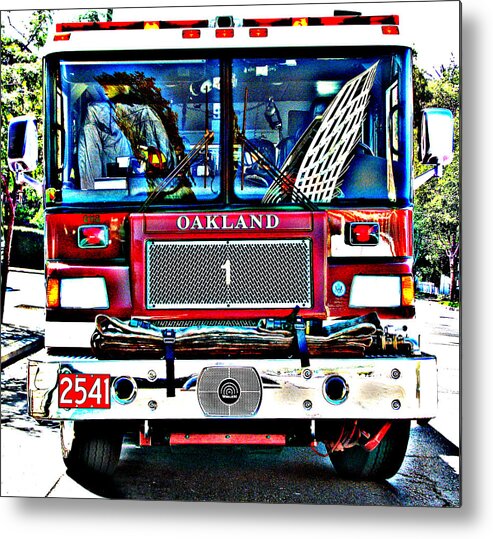 Number One Metal Print featuring the photograph Fire Engine Study 1 by Samuel Sheats