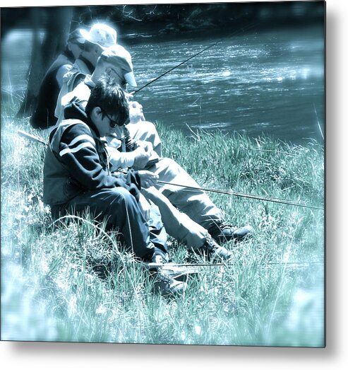 Fishing Metal Print featuring the photograph Fishing Buddies by Tracy Male