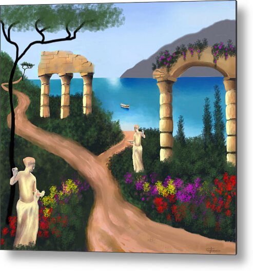 Gardens Of Venus Metal Print featuring the painting Gardens Of Venus by Larry Cirigliano