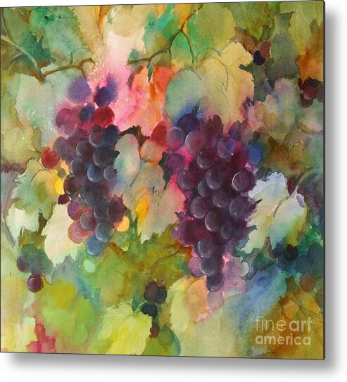 Grapes Metal Print featuring the painting Grapes in Light by Michelle Abrams