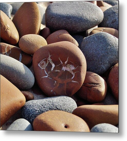 Basalt Metal Print featuring the photograph Gray and Brown Stones by Kathi Mirto