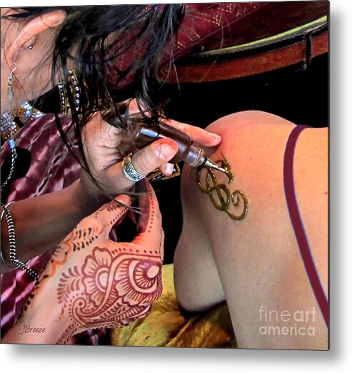 Henna Metal Print featuring the photograph Henna OCF by Jennie Breeze