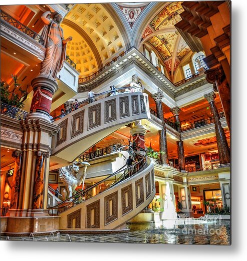 Hdr Metal Print featuring the photograph In Ceasar's Palace by Paul Mashburn