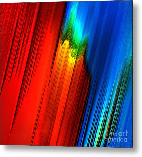 Digital Art Abstract All Prints And Colors Gayle Price Thomas Digital Abstract Gallery Metal Print featuring the digital art Jolt by Gayle Price Thomas