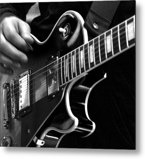 Guitar Metal Print featuring the photograph Listening to the Sweet Sounds by John Stuart Webbstock