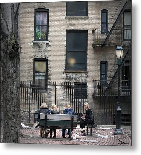 Four Blonde Women Metal Print featuring the photograph Lunchtime by Peggy Dietz