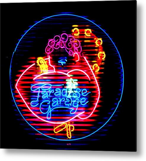 Neon Metal Print featuring the sculpture Paradise Garage by Pacifico Palumbo