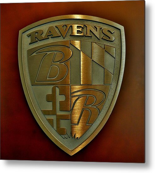 Baltimore Ravens Metal Print featuring the photograph Ravens Coat of Arms by Bob Geary