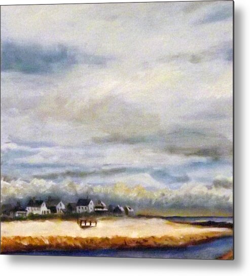 River Metal Print featuring the painting River Mouth by Robert Harvey