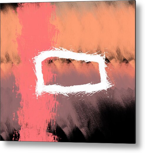 Abstract Metal Print featuring the painting Sunset by Condor 