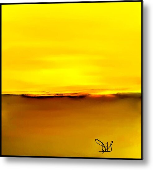 Fineartamerica.com Metal Print featuring the painting Sunset over Landscape #2 by Diane Strain