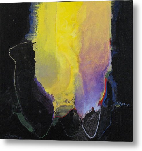 Abstract Painting Metal Print featuring the painting Aurora by Cliff Spohn