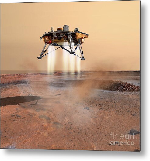 2008 Metal Print featuring the photograph Phoenix Landing On Mars by Nasa