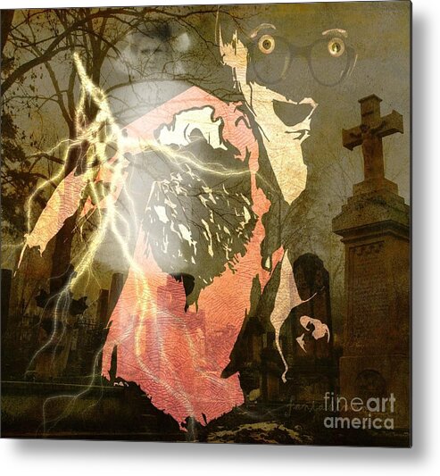 Fania Simon Metal Print featuring the mixed media The Valley of the Shadow of Death by Fania Simon