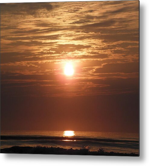 Sunrise Metal Print featuring the photograph Wave Reflections From Above by Kim Galluzzo