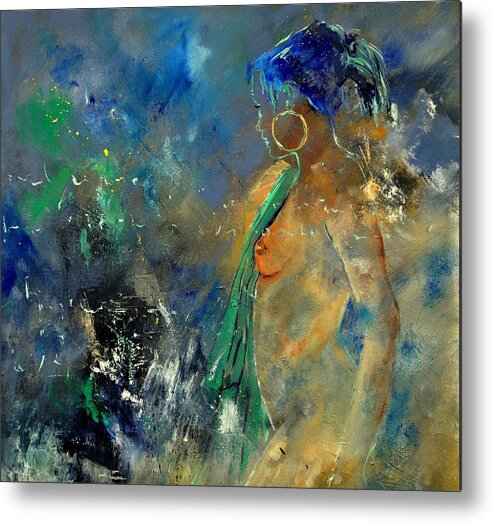 Abstract Metal Print featuring the painting Young Girl 662101 by Pol Ledent