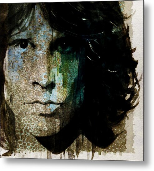 Jim Morrison Metal Print featuring the mixed media Lizard King / Jim Morrison by Paul Lovering
